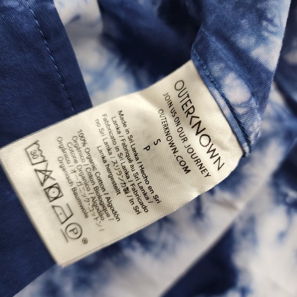 Outerknown BBQ Shirt Lapis Men's Button Up Short Sleeve Size Small NWT - Picture 4 of 6